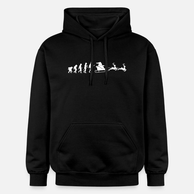Père Noël Évolution Noël - Sweat à capuche Softstyle® Gildan Unisexe - noir