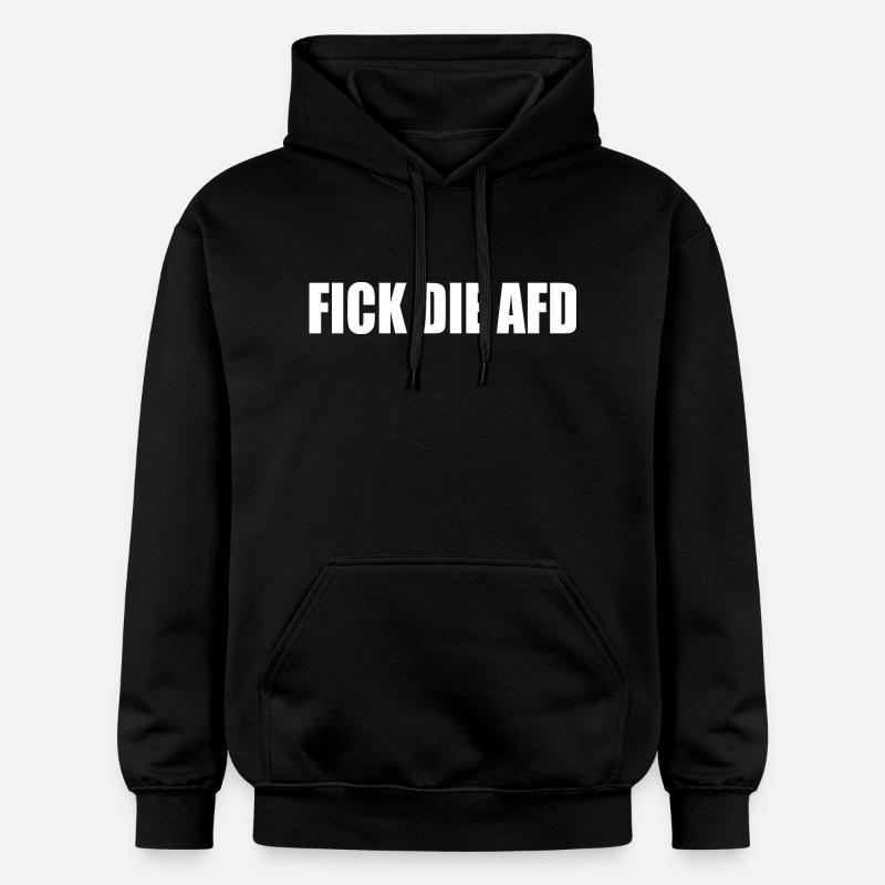 Fick die afd - Gildan Unisex Softstyle® Midweight Hoodie - Schwarz