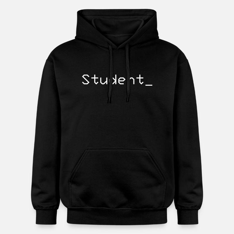 Student_ Logo Blanc - Sweat à capuche Softstyle® Gildan Unisexe - noir