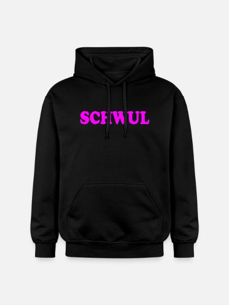 Schwul - Gildan Unisex Softstyle® Midweight Hoodie - Schwarz