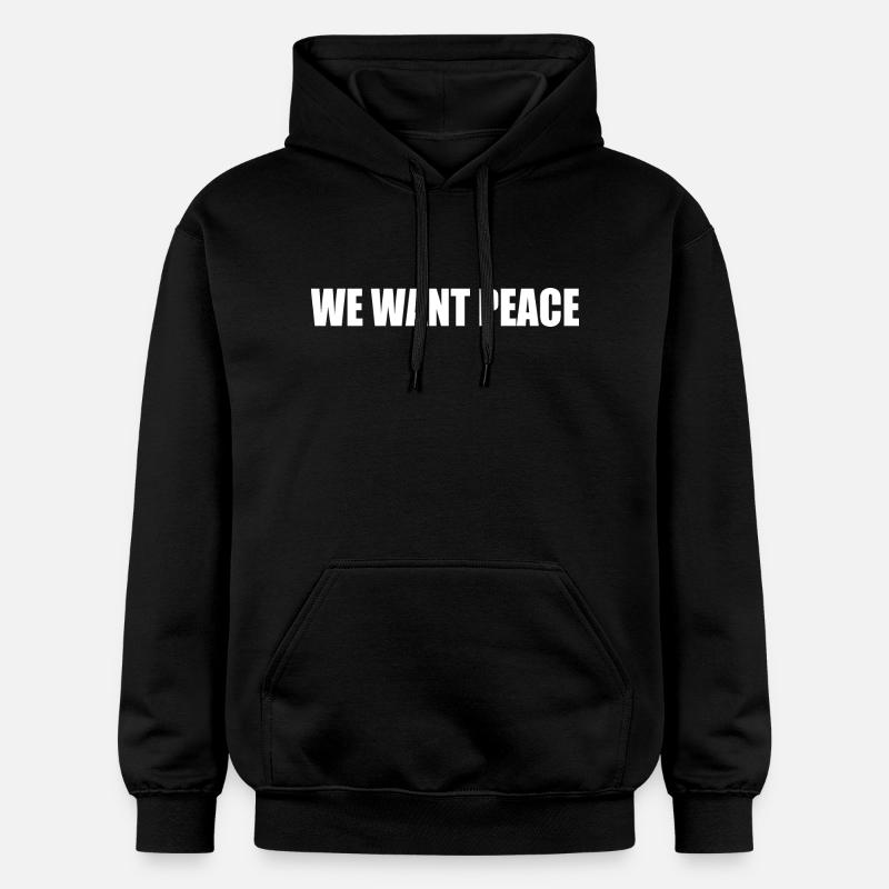 We want peace - Sweat à capuche Softstyle® Gildan Unisexe - noir
