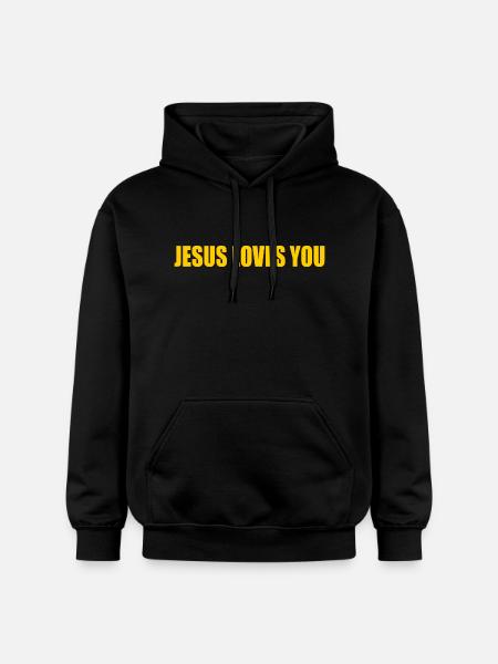 Jesus loves you - Gildan Unisex Softstyle® Midweight Hoodie - black