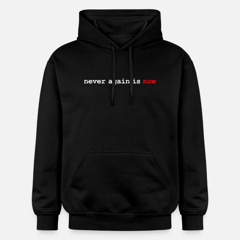 never again is now - Gildan Unisex Softstyle® Midweight Hoodie - Schwarz