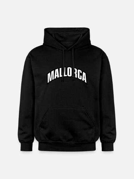 Mallorca Font - Gildan Unisex Softstyle® Midweight Hoodie - black