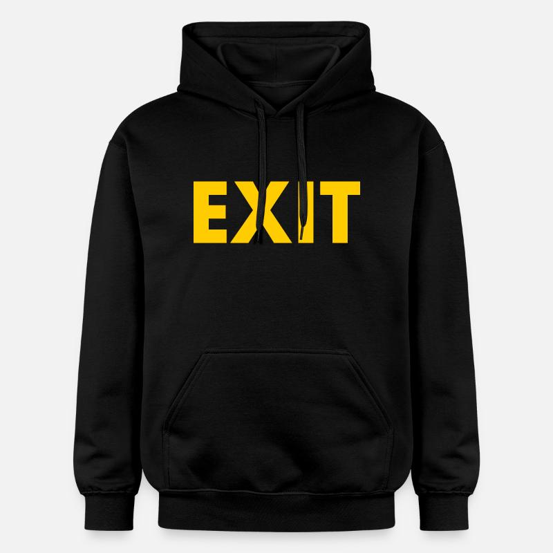 Exit - Gildan Unisex Softstyle® Midweight Hoodie - black
