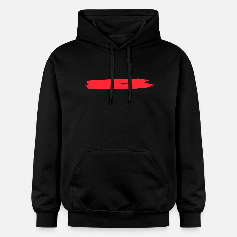 Ligne de trait de pinceau - Sweat à capuche Softstyle® Gildan Unisexe - noir
