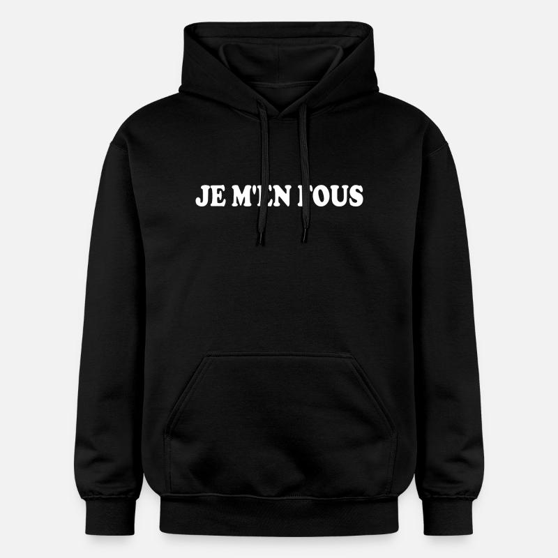 je m'en fous - Sweat à capuche Softstyle® Gildan Unisexe - noir