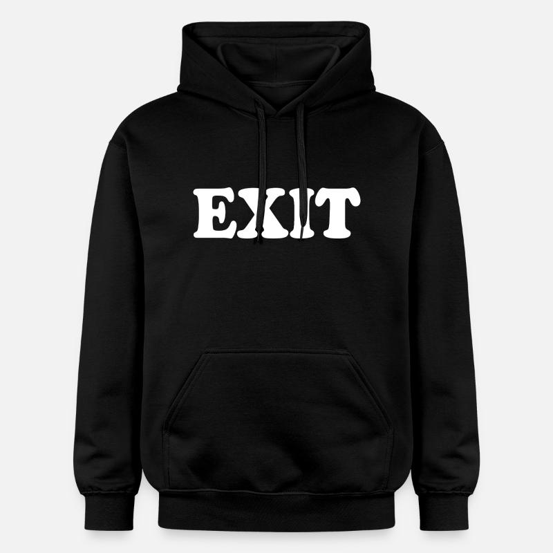 Exit - Gildan Unisex Softstyle® Midweight Hoodie - black