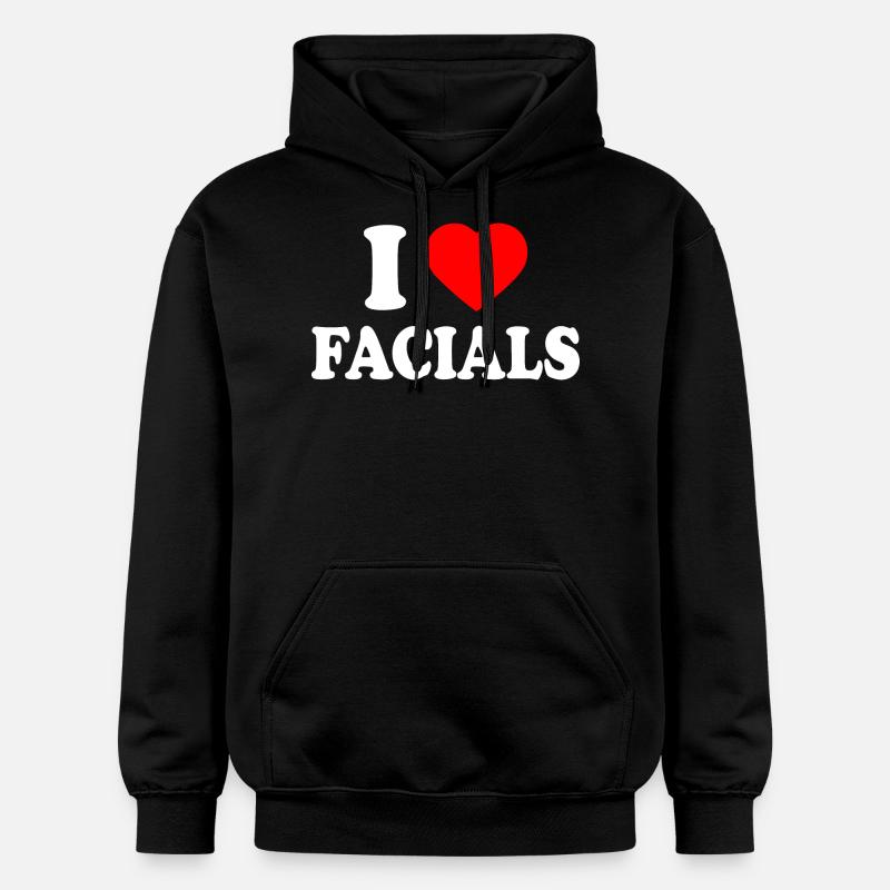 I love facials - Sweat à capuche Softstyle® Gildan Unisexe - noir