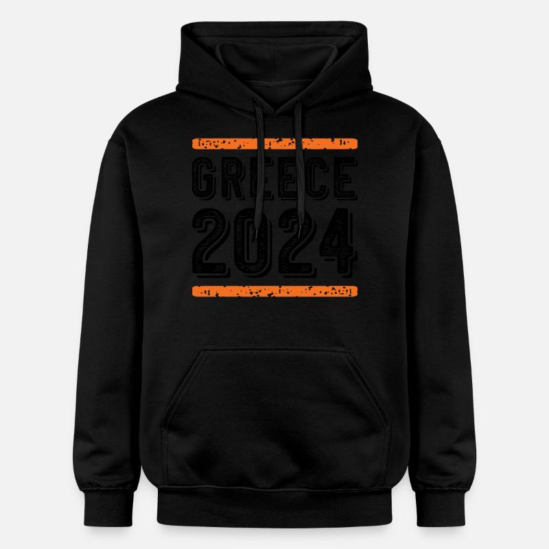 Grèce Millésime 2024 - Sweat à capuche Softstyle® Gildan Unisexe - noir