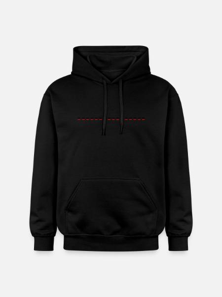 Line dashed - Gildan Unisex Softstyle® Midweight Hoodie - black