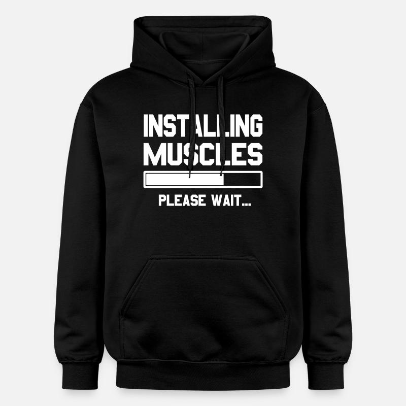 Installation de muscles - Sweat à capuche Softstyle® Gildan Unisexe - noir