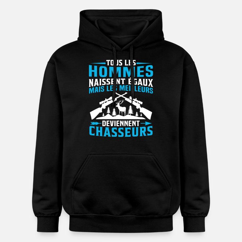 Les meilleurs Deviennent Chasseurs - Sweat à capuche Softstyle® Gildan Unisexe - noir