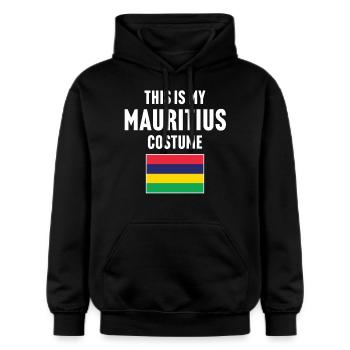 C’est mon costume de l’île Maurice - Sweat à capuche Softstyle® Gildan Unisexe - noir - Devant - Marisol (170cm) & Nik (191cm)