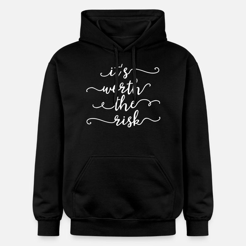 il vaut le risque - lettrage - Sweat à capuche Softstyle® Gildan Unisexe - noir