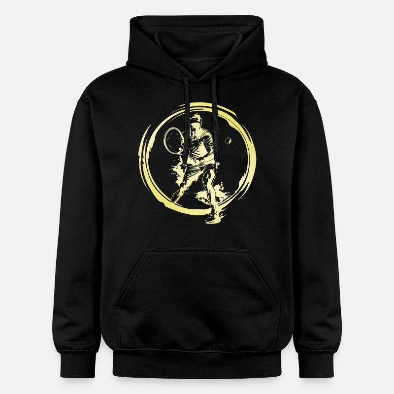 Joueurs de tennis - Sweat à capuche Softstyle® Gildan Unisexe - noir