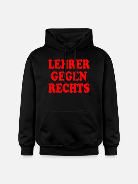 Lehrer gegen rechts - Gildan Unisex Softstyle® Midweight Hoodie - Schwarz