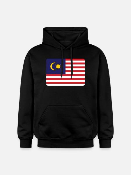 MALAYSIA FLAG - Gildan Unisex Softstyle® Midweight Hoodie - black