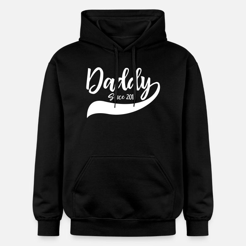 Papa Depuis 2018 - Sweat à capuche Softstyle® Gildan Unisexe - noir