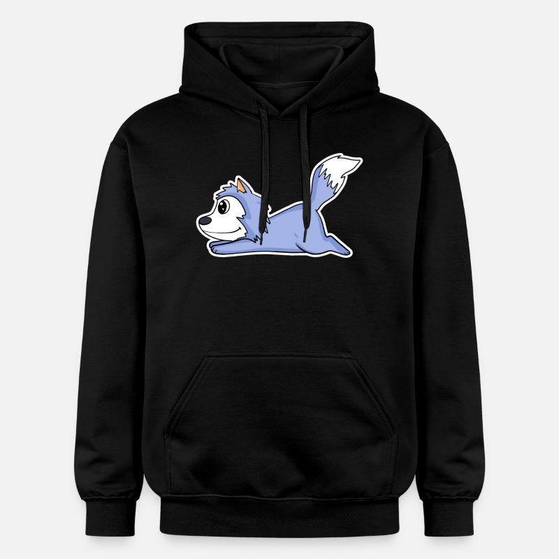 Loup coucheur - Sweat à capuche Softstyle® Gildan Unisexe - noir