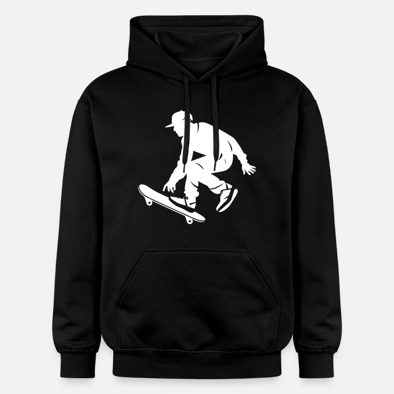 Garçon de planche à roulettes - Sweat à capuche Softstyle® Gildan Unisexe - noir