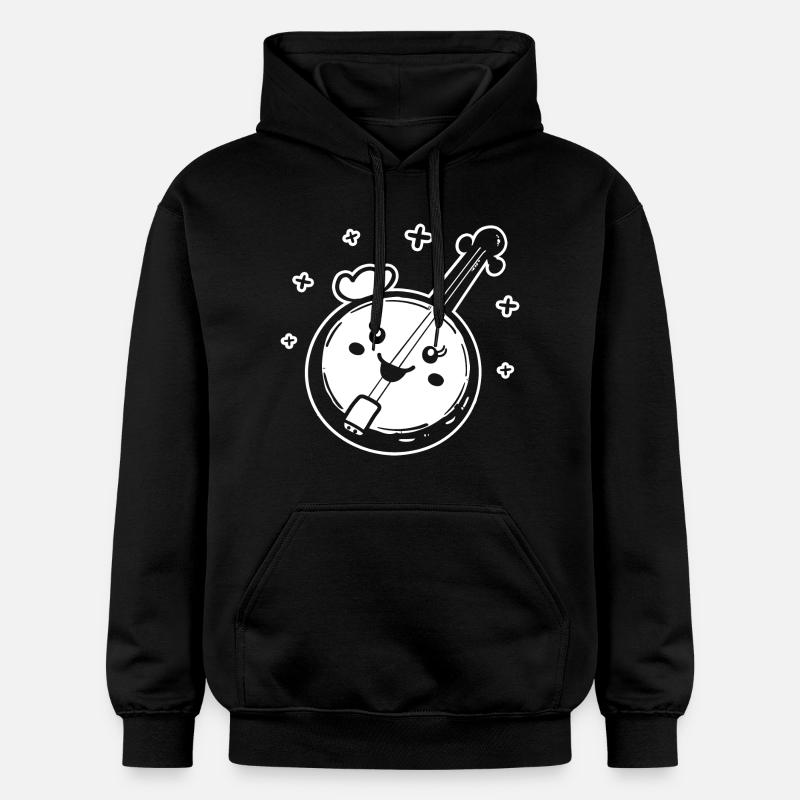 Style de dessin animé banjo - Sweat à capuche Softstyle® Gildan Unisexe - noir