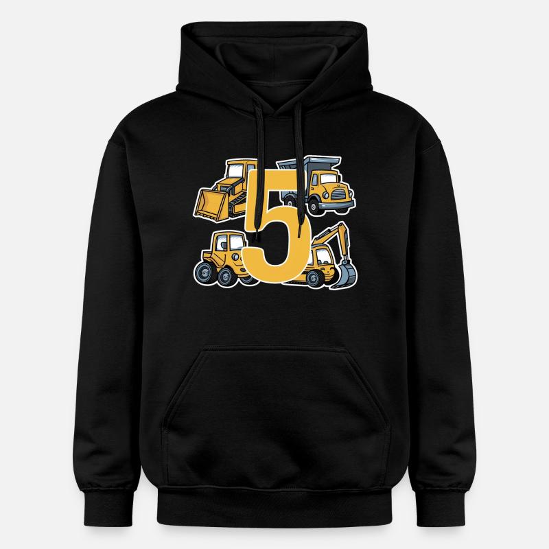 Chantier - 5 ans - 5ème anniversaire - Sweat à capuche Softstyle® Gildan Unisexe - noir
