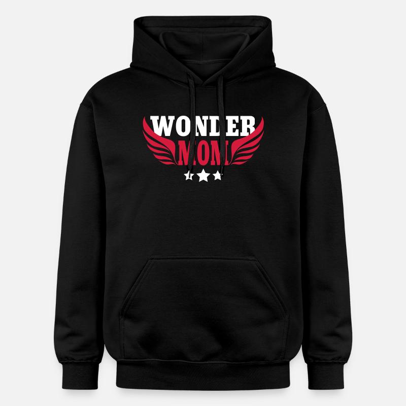 Wonder mom - mère - Sweat à capuche Softstyle® Gildan Unisexe - noir