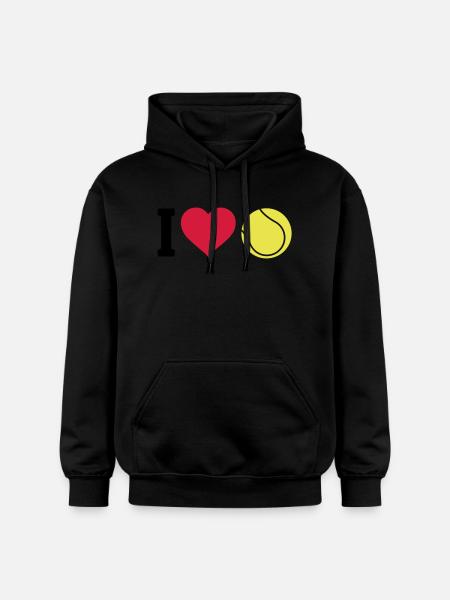 I love tennis - Gildan Unisex Softstyle® Midweight Hoodie - black