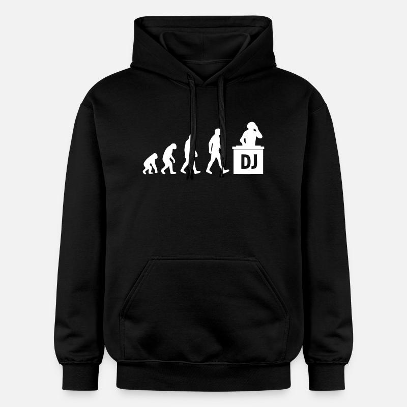 DJ Evolution – Electronic Music - Gildan Unisex Softstyle® Midweight Hoodie - black