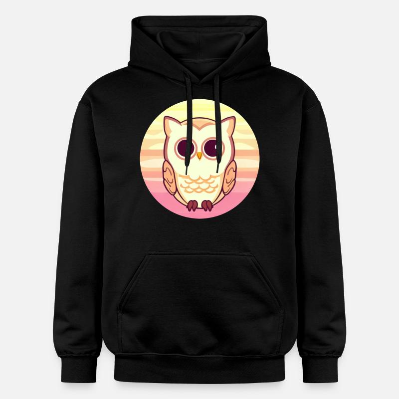 Owl Sunset Design - Sweat à capuche Softstyle® Gildan Unisexe - noir