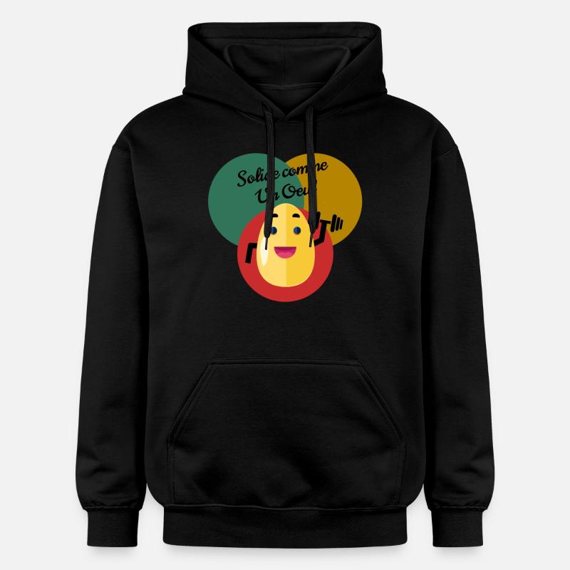 Solid as an egg - Gildan Unisex Softstyle® Midweight Hoodie - black