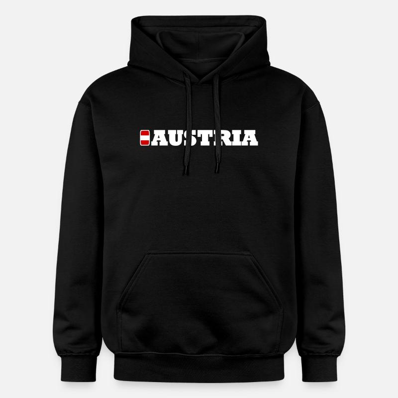 Autriche / Autriche - Sweat à capuche Softstyle® Gildan Unisexe - noir