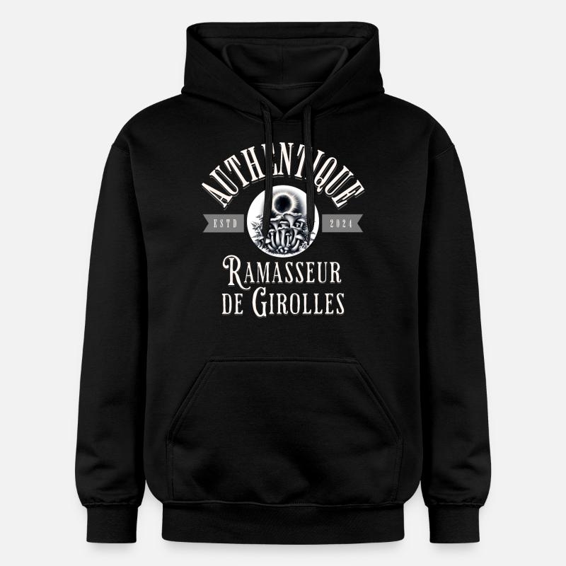 Authentique ramasseur de girolles - Sweat à capuche Softstyle® Gildan Unisexe - noir