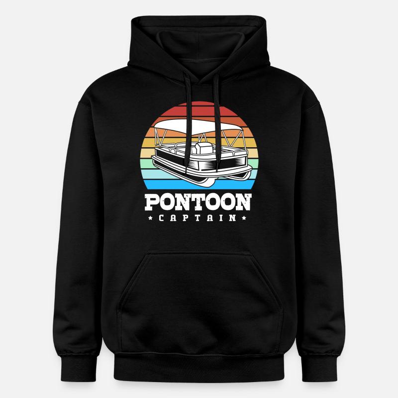 Bateau ponton Bateau Bateaux - Sweat à capuche Softstyle® Gildan Unisexe - noir