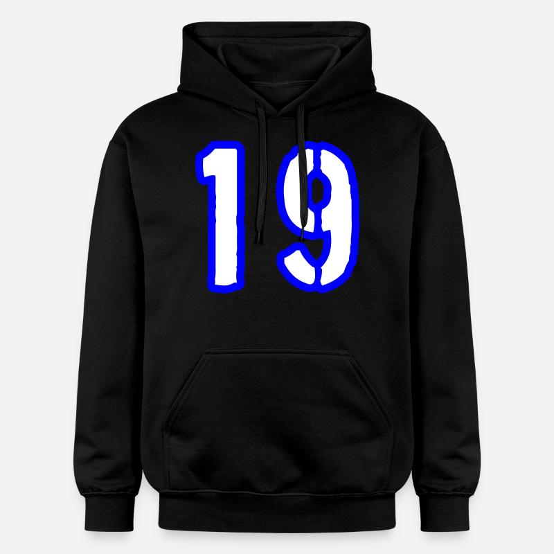 19 Symbole numérique - Sweat à capuche Softstyle® Gildan Unisexe - noir