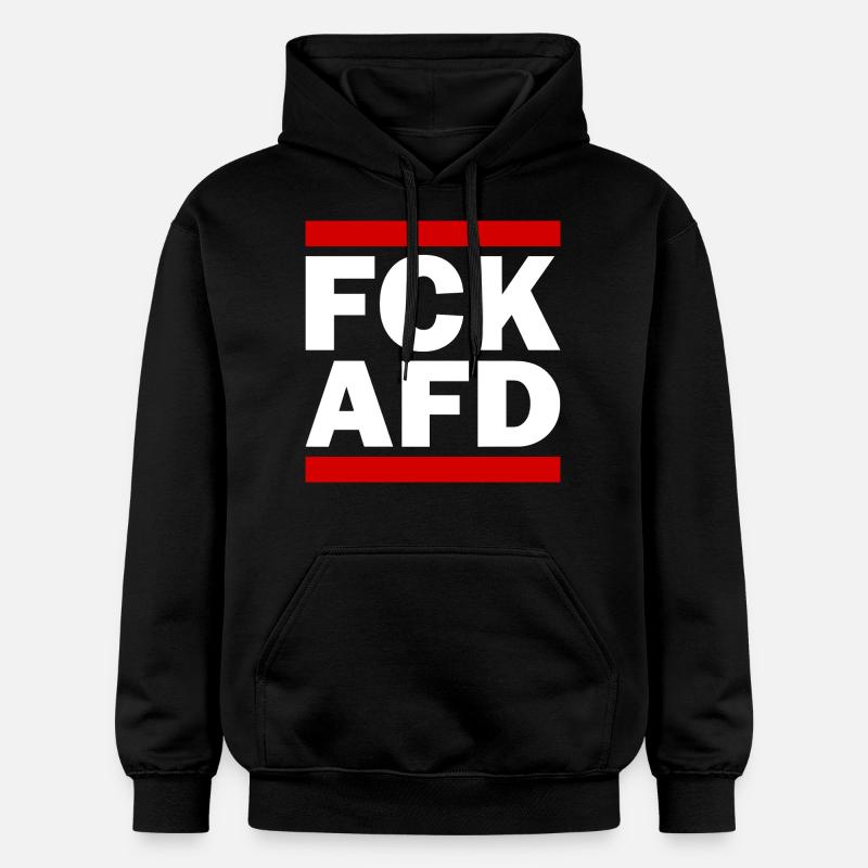 Fck afd - Gildan Unisex Softstyle® Midweight Hoodie - Schwarz