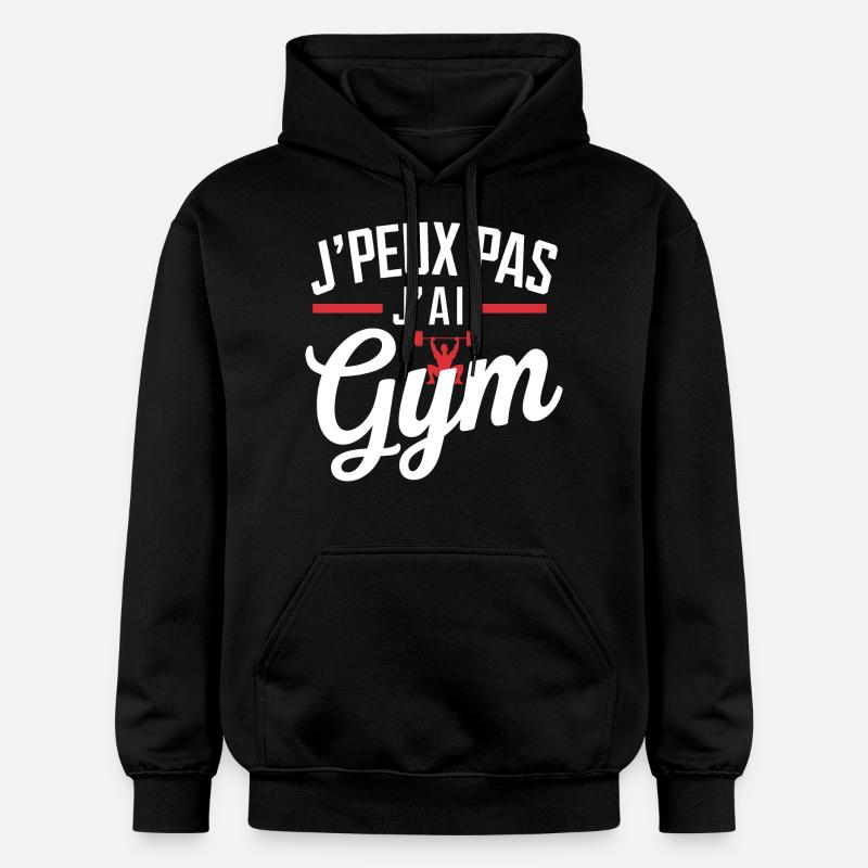 j'peux pas j'ai gym - Sweat à capuche Softstyle® Gildan Unisexe - noir