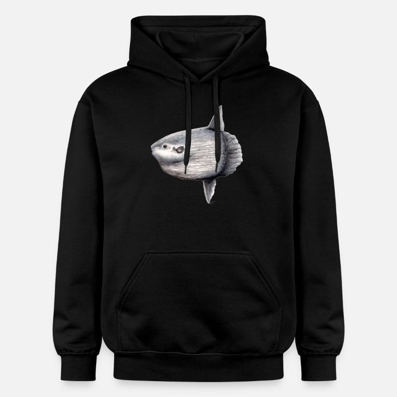 Arlequin - océan arlequin - Mola mola Poisson Lune - Sweat à capuche Softstyle® Gildan Unisexe - noir