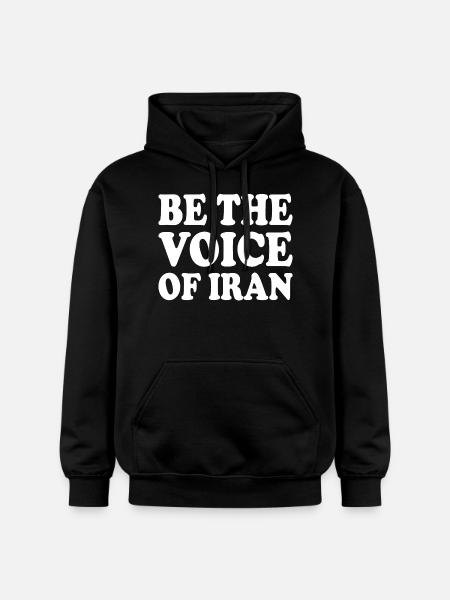 Be the voice of iran - Gildan Unisex Softstyle® Midweight Hoodie - black