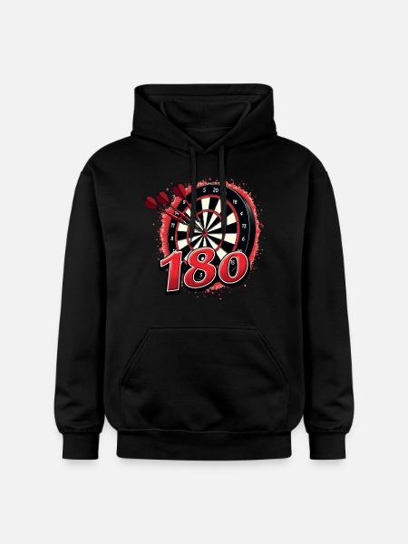Dart Dartpfeil Darts 180 Dartboard Triple - Gildan Unisex Softstyle® Midweight Hoodie - black