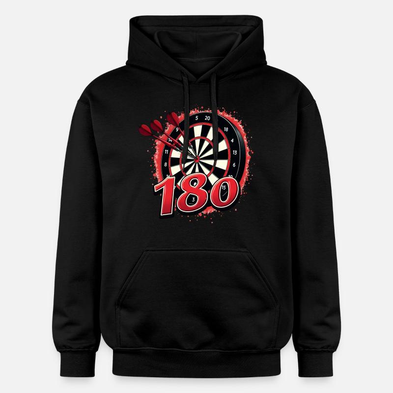 Fléchettes Dartpfeil Fléchettes 180 Triple - Sweat à capuche Softstyle® Gildan Unisexe - noir