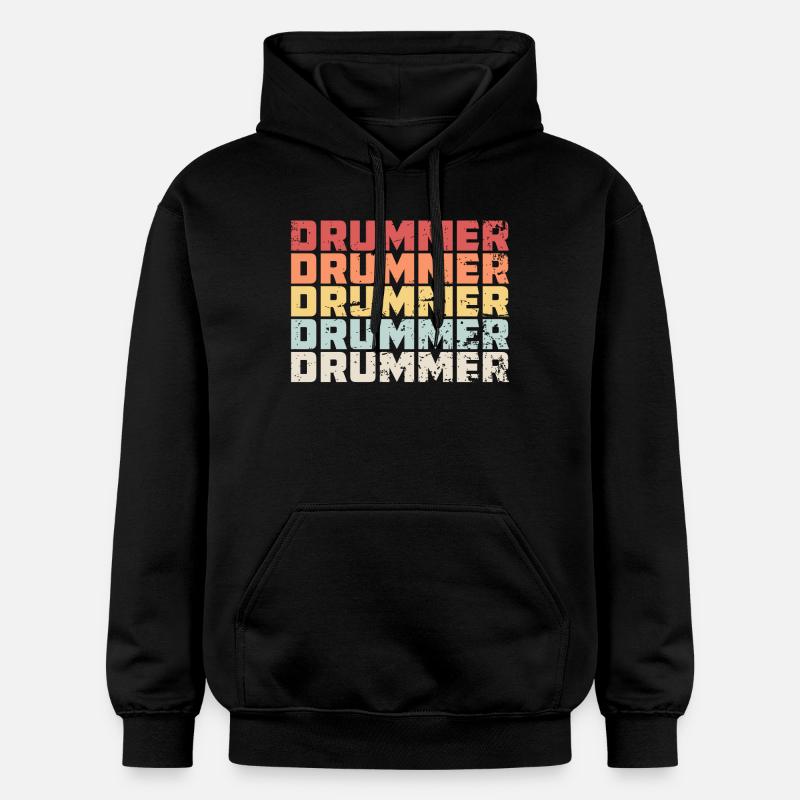 Cadeau batteur batteur batteur - Sweat à capuche Softstyle® Gildan Unisexe - noir