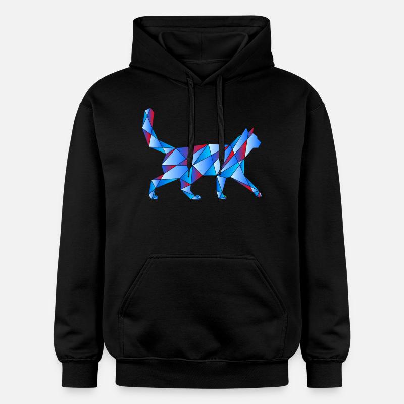 Chat bleu - Sweat à capuche Softstyle® Gildan Unisexe - noir