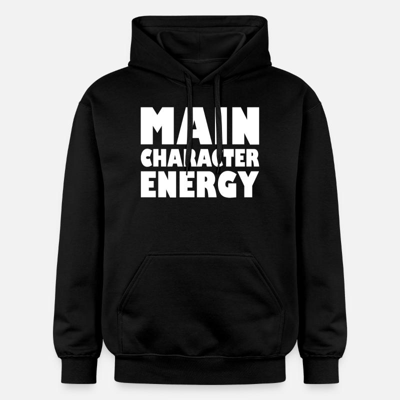 Main character energy - Sweat à capuche Softstyle® Gildan Unisexe - noir