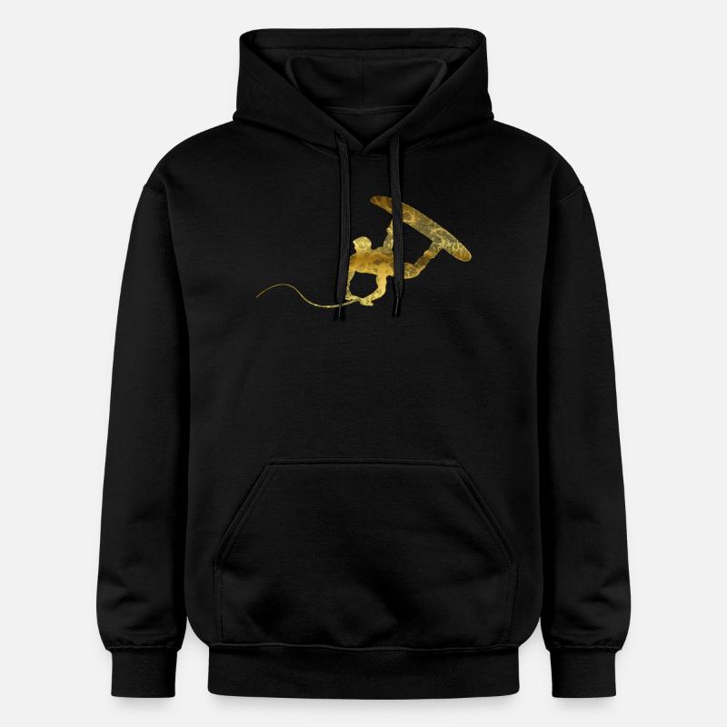 Wakeboarder or vagues cadeau - Sweat à capuche Softstyle® Gildan Unisexe - noir
