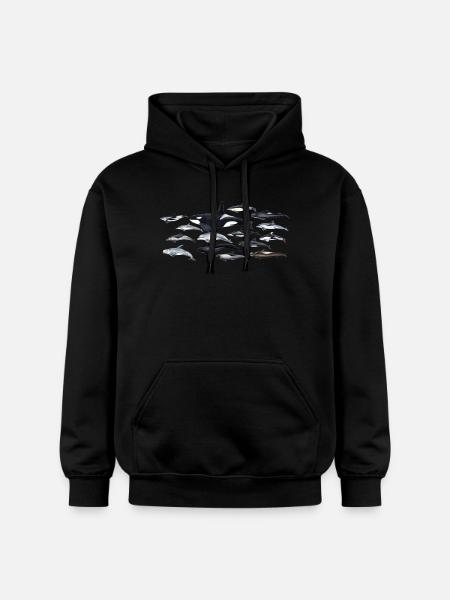 Dolphins - Dolphins - Dauphins - Delphinidae - Gildan Unisex Softstyle® Midweight Hoodie - black