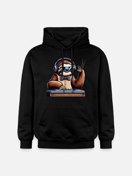 Dj Drôles D’animaux - Sweat à capuche Softstyle® Gildan Unisexe - noir