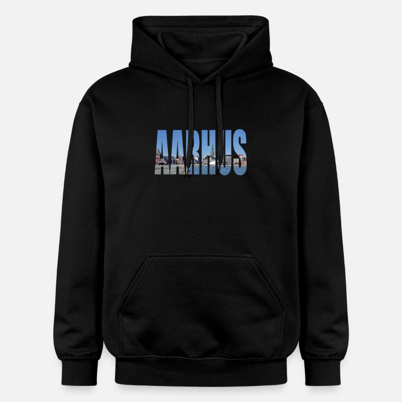 DANEMARK AARHUS - Sweat à capuche Softstyle® Gildan Unisexe - noir