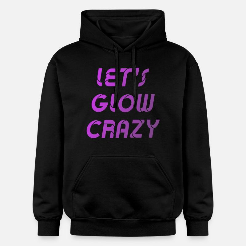 Let's Glow Crazy Grafik - Gildan Unisex Softstyle® Midweight Hoodie - Schwarz